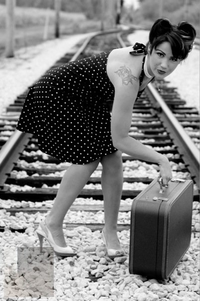Female model photo shoot of Dayna Connolly by Fstop Photography in union station tracks