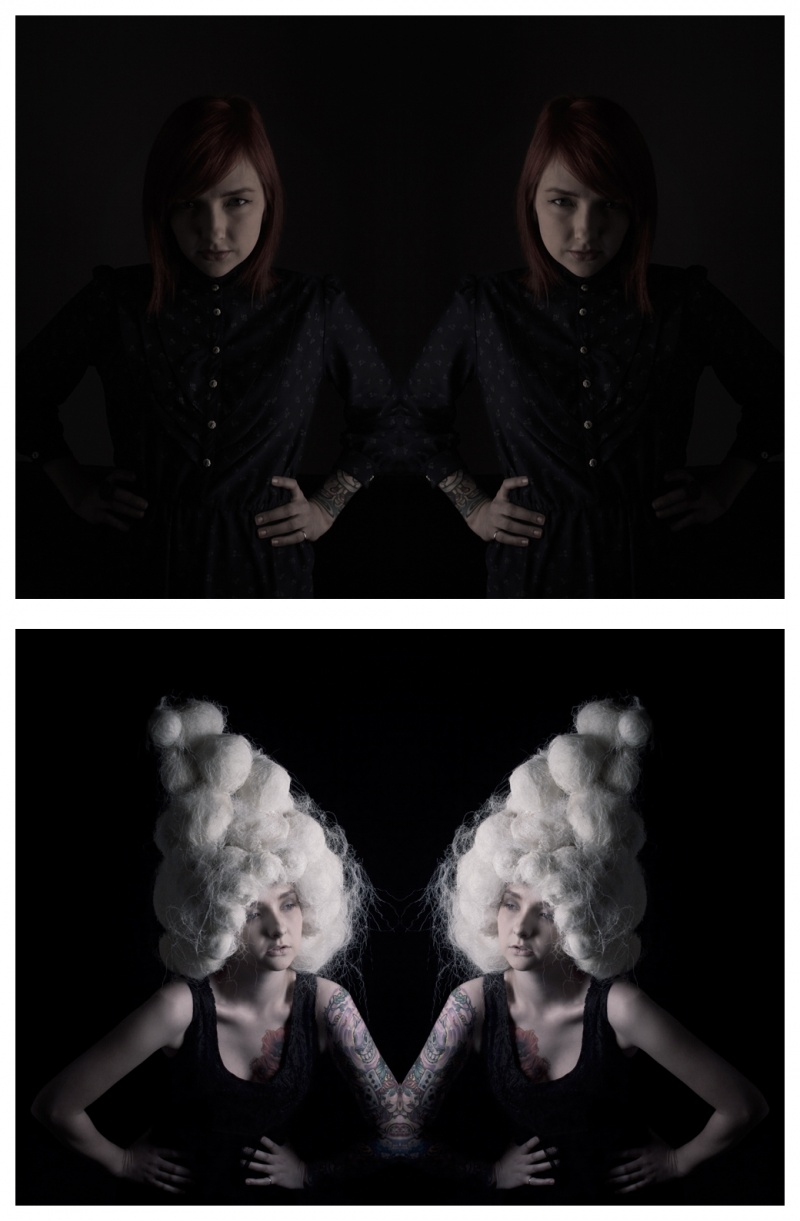 Female model photo shoot of chunyi and deletedthisaccount in studio, hair styled by Laura-