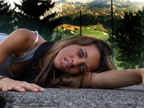 Female model photo shoot of magdalene sun in Outdoor