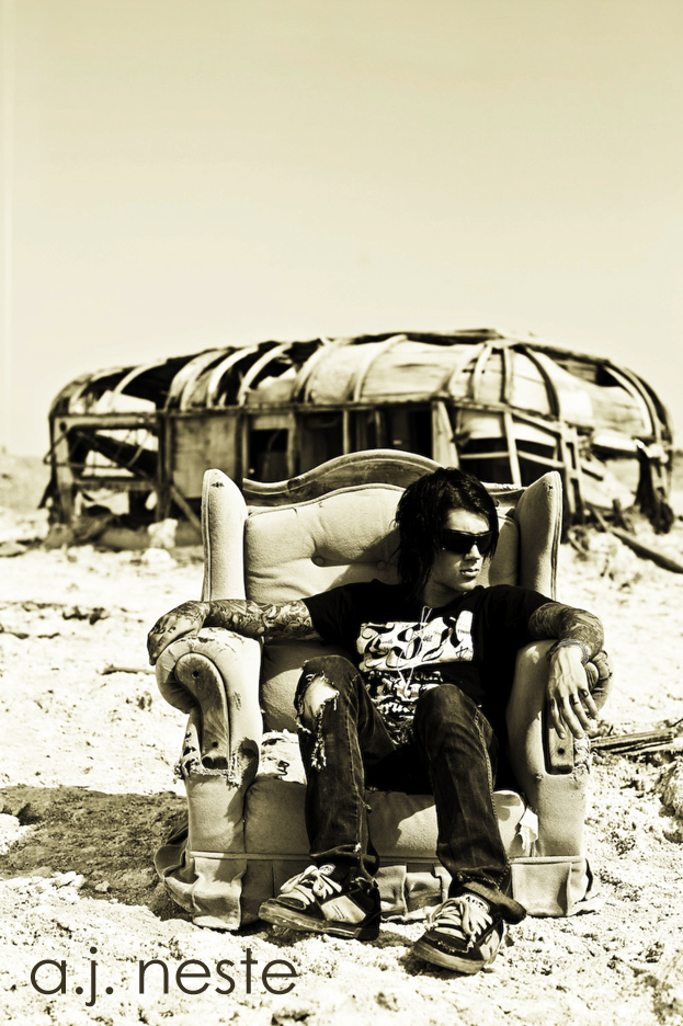 Male model photo shoot of AJ Neste in Salton Sea