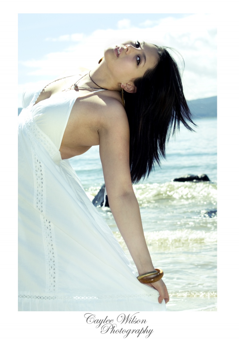 Female model photo shoot of Caylee wilson in Hawely Beach- Tazzy