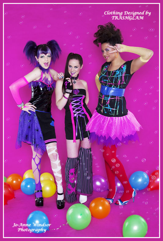 Female model photo shoot of JW Photoshop Wizard, Artificial Flavour, Marie K2010 and Luna Souseiseki by Jo-AnneW in Jo-Anne Windsor Photography Studio, hair styled by peta pellegrini, makeup by Makeup Jen, clothing designed by TRASHGLAM