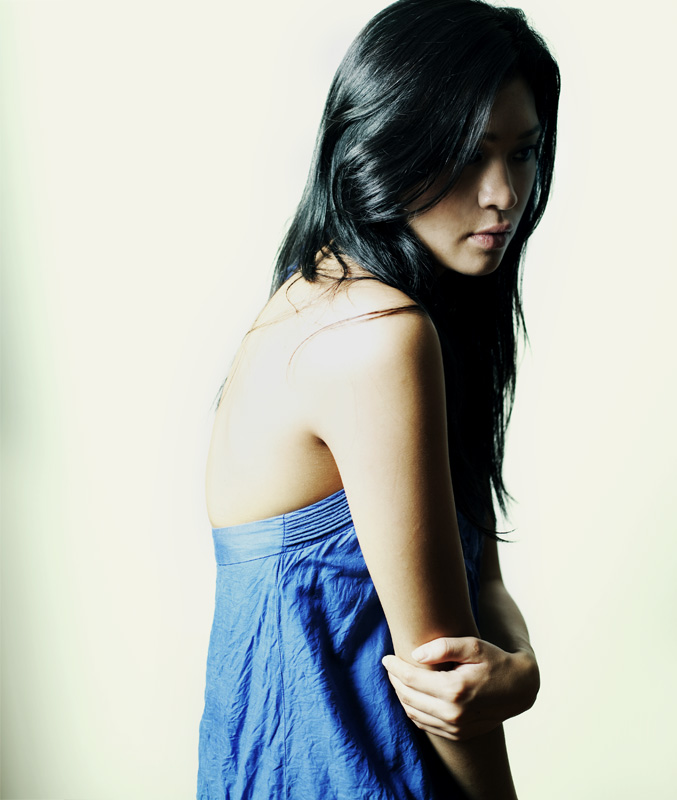 Female model photo shoot of Sylvia Benavidez in seoul korea (shinchon)
