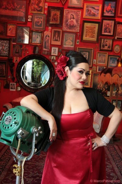 Female model photo shoot of AnaClassicGlamourDolls by Marco Patino, hair styled by Veronica MUAH