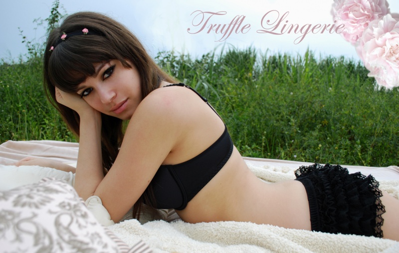 Female model photo shoot of Truffle Lingerie and Mika