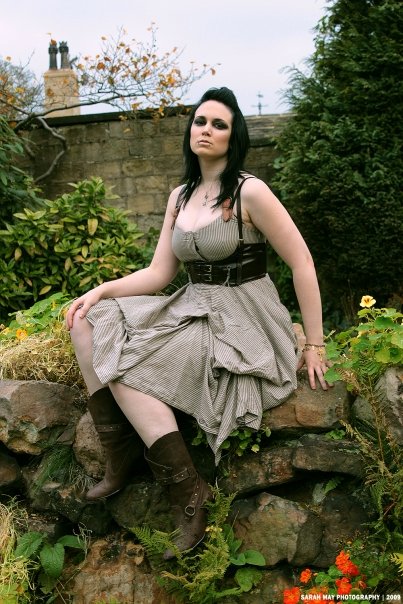 Female model photo shoot of Vicki Mihn by Sarah May Photography in Roundhay Park, Leeds, makeup by Heather Talbot