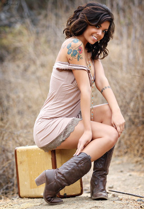 Female model photo shoot of xoxo Ariel Elizabeth by CSquared Imagery in dirt road....