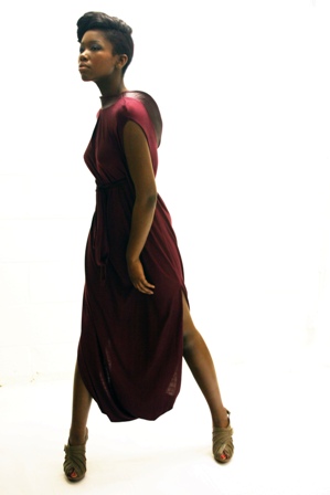 Female model photo shoot of Vianney-Leigh, clothing designed by ER-ZUM-AH the label