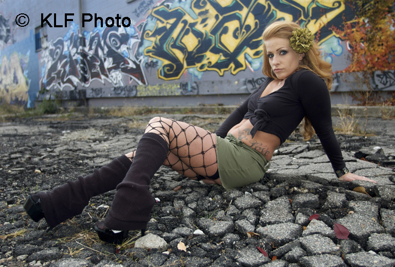 Male and Female model photo shoot of KLF Photo and Jennyrae in Downtown Alley - Omaha, NE
