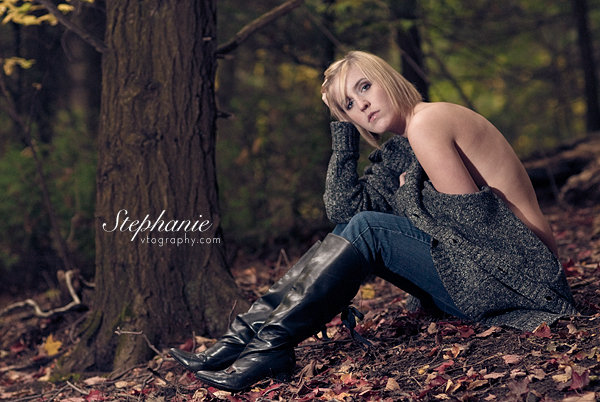 Female model photo shoot of StephanieC13 by VTOGRAPHY in Woods