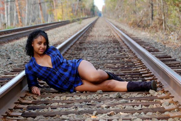 Female model photo shoot of Alexis Maree in rail road springfield,MA