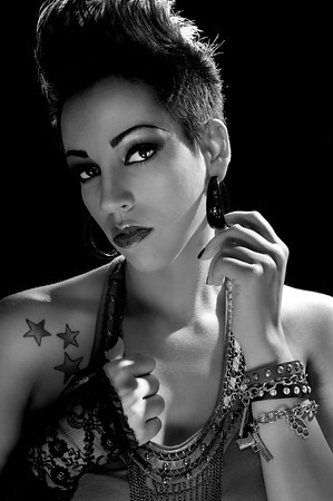 Female model photo shoot of Kim Rojas by Michael Weitzman, makeup by Fara Cole