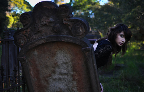 Female model photo shoot of Jessica_Dee by Malificent Images in Camperdown Cemetary, Newtown