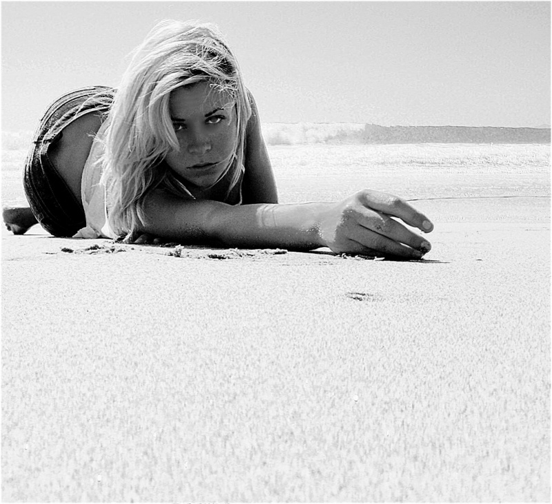 Female model photo shoot of       Nicole Abel in So Cal beach