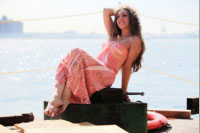 Female model photo shoot of Joy Karen by Steven Buchbinder in South Street Seaport, NYC
