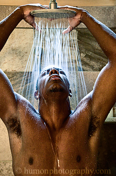 Male model photo shoot of Humon Photography and DeShaunLondon in shower