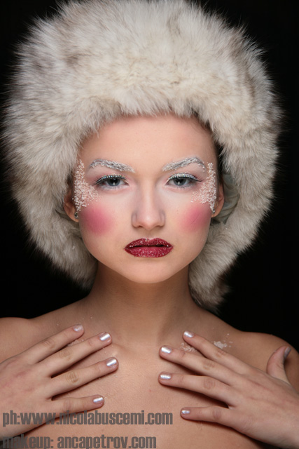 Female model photo shoot of Anca Petrov makeup in Timisoara,Romania