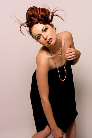 Female model photo shoot of RandiMakeup by Geno Nicholas in Geno Nicholas Studio