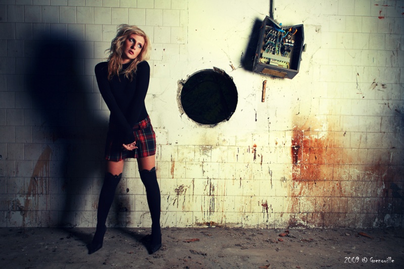 Female model photo shoot of AlessandraPeraniAP in abandoned place