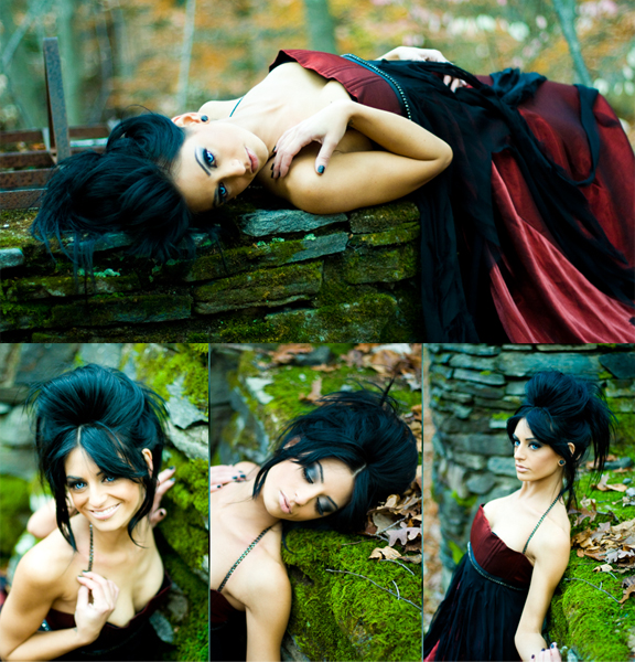 Female model photo shoot of DVine Studio and Adrianna HeartThief in Chester, CT, makeup by Holly Glitter Gun
