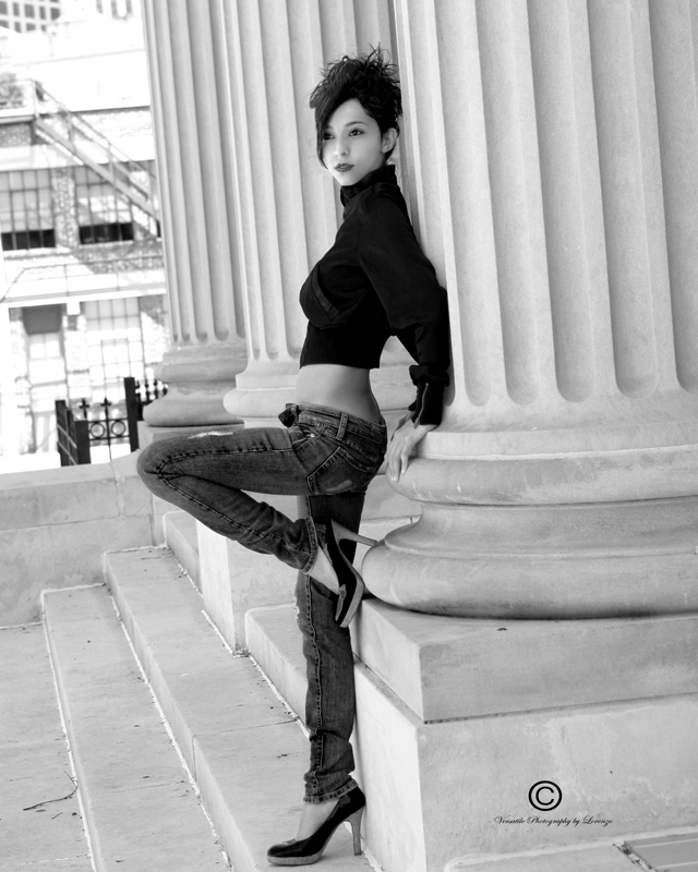 Female model photo shoot of GirlBoy in DownTown Dallas