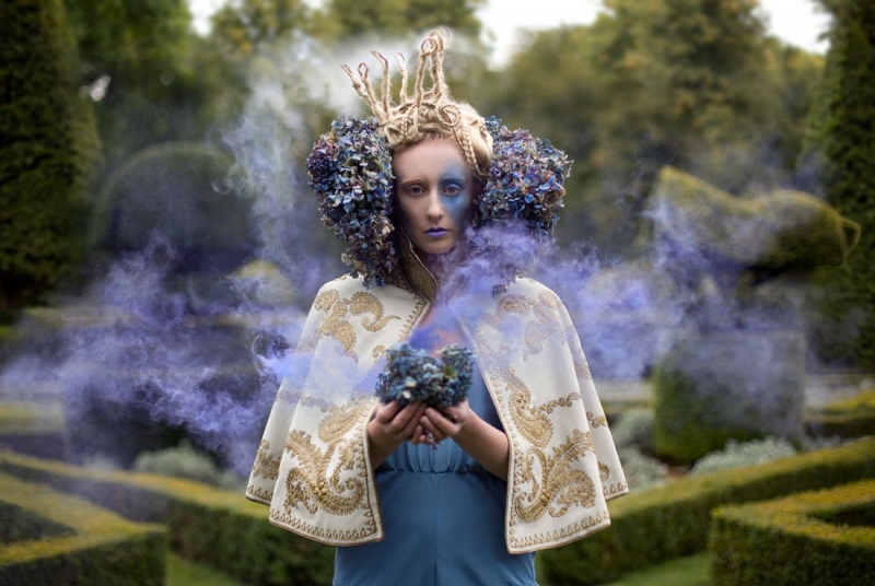 Female model photo shoot of Elbie HairProfile and Katie Hardwick by Kirsty Mitchell in Wonderland, makeup by Elbie MakeUpProfile