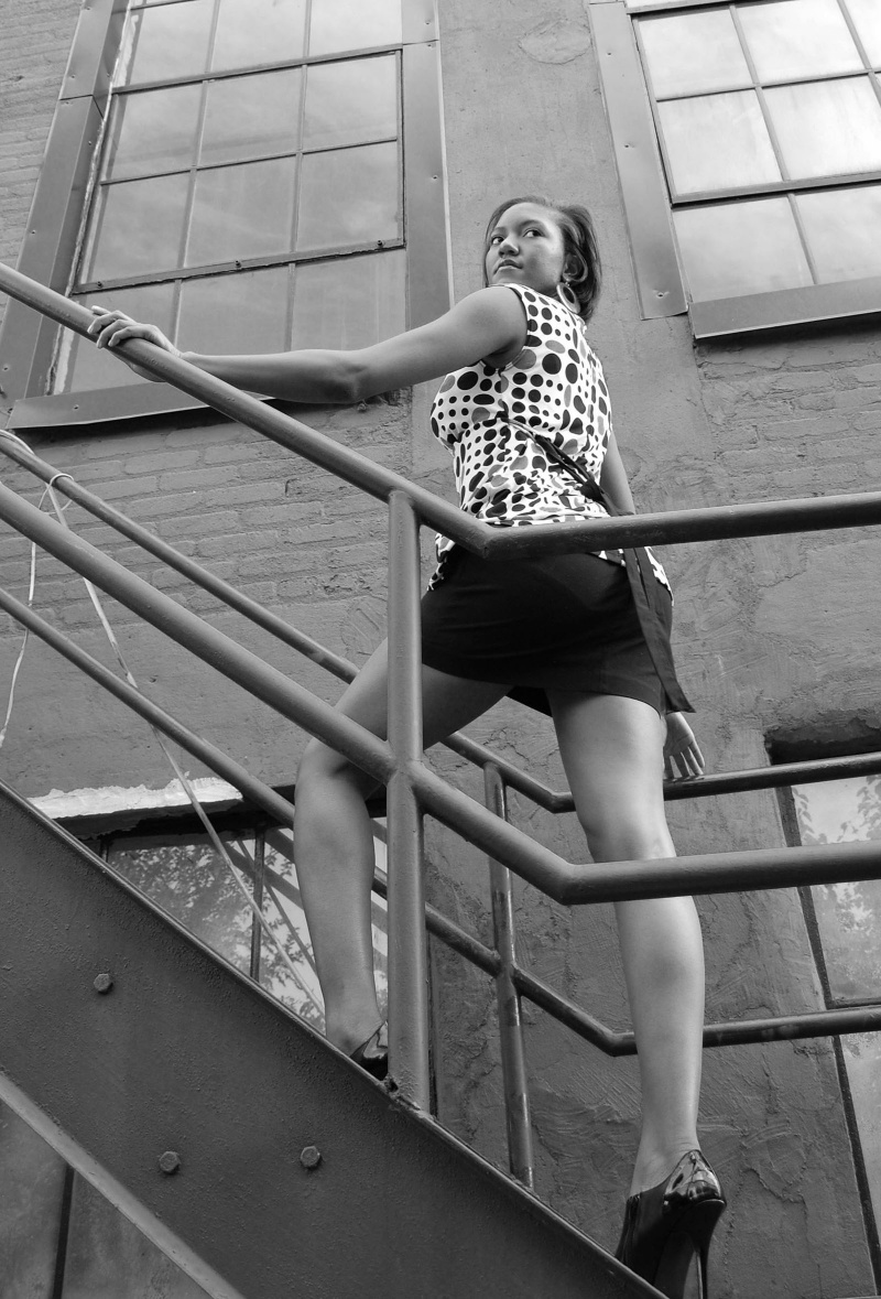 Female model photo shoot of Mercedes Andrea by Michael Lynch in Downtown Dayton