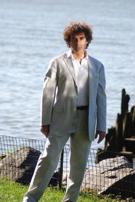 Male model photo shoot of Ted Faraone in Hudson River, Manhattan