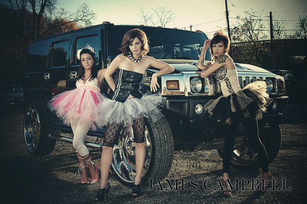 Female model photo shoot of Sew Addicted, NoLongerAvailable, Lil Miss Sew Addicted and Rachel Weichbrodt by PGH Creative in Junk yard, makeup by Christine Liang, clothing designed by Sew Addicted
