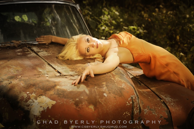 Male model photo shoot of Chad Byerly Photography in Junk Yard