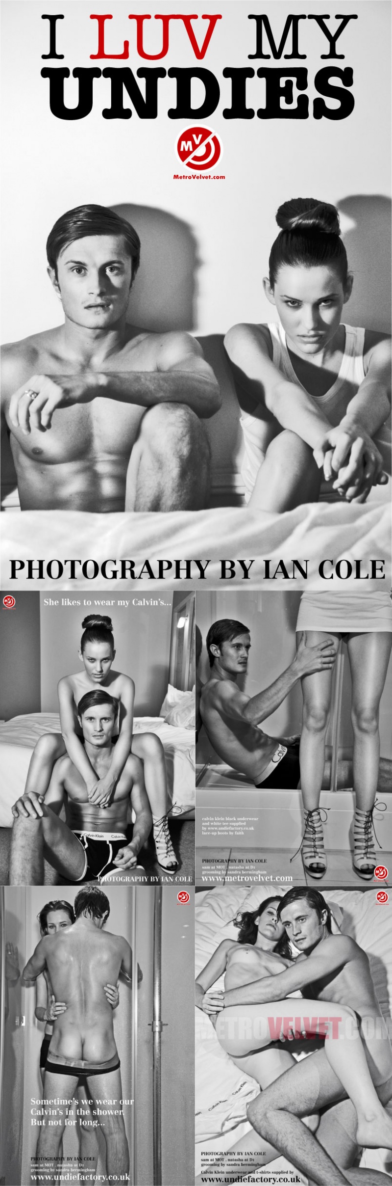 Female and Male model photo shoot of x Natasha x and Sam Vallance by Mister Cole in London Hotel, makeup by sandra bermingham
