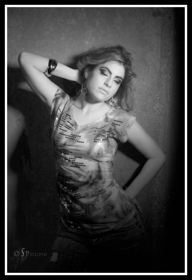 Female model photo shoot of Noelia A by SPstudio in SP Studios