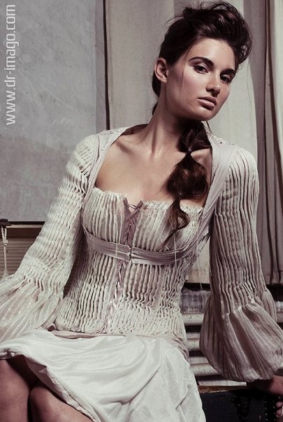 Female model photo shoot of seam -fashion design-