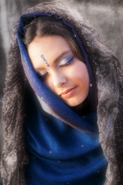 Female model photo shoot of sara knight and Nansi Sanya by Don Smallwood, makeup by sara knight
