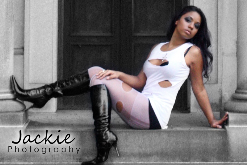 Female model photo shoot of jessica rivera by JackieAyres Photography, hair styled by alex cook
