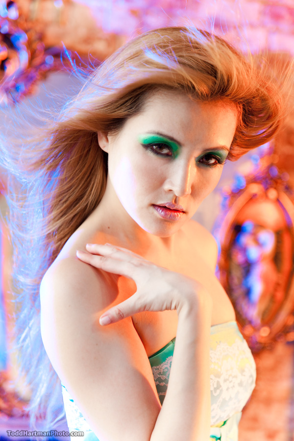 Female model photo shoot of bbminiwhite by Todd c Hartman, makeup by DigitalGlu