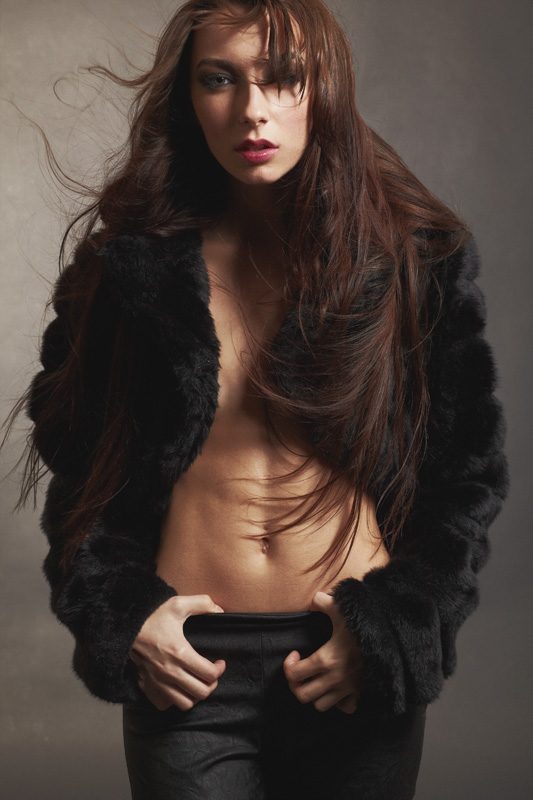 Female model photo shoot of Anca U in Rodney Young Studio