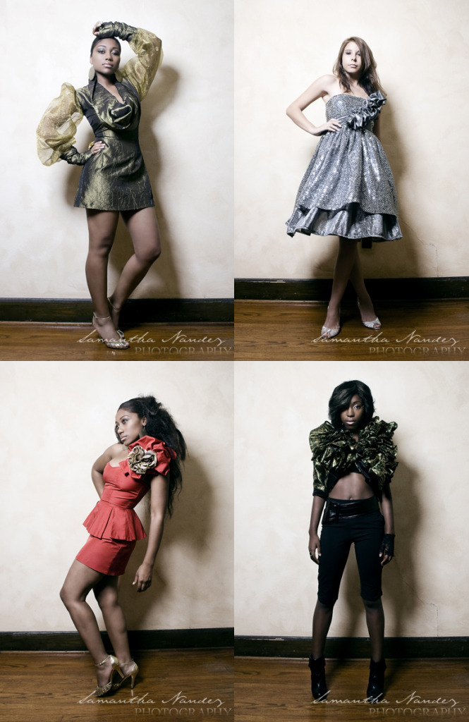 Female model photo shoot of Viola B Jackson, Alexis Burton and Porshia_J by Samantha Nandez , clothing designed by Viola B Jackson