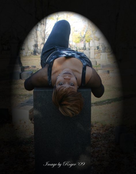 Female model photo shoot of Chelsie Love by Rebel Rog in Cemetery 