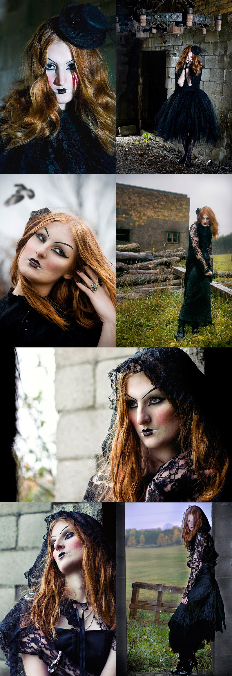 Female model photo shoot of Samantha Barnum and Alice Lenore Sellwood in Milton, Ontario, hair styled by Jorge Joao, wardrobe styled by Pretty Deadly Stylz, makeup by EMILY ROSAmakeup artist