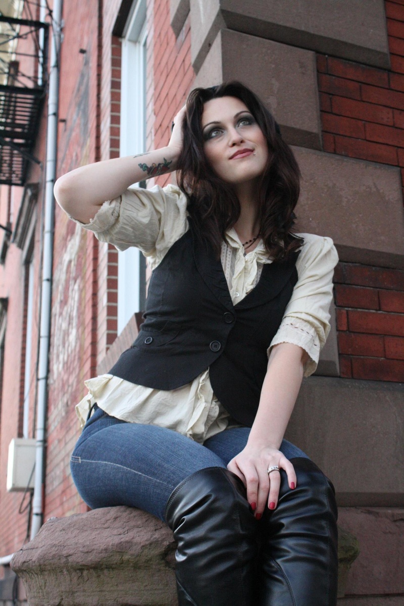 Female model photo shoot of desiree-Saetia by Heather Hellcat Photo in Northern NJ, wardrobe styled by Delphine Vintage