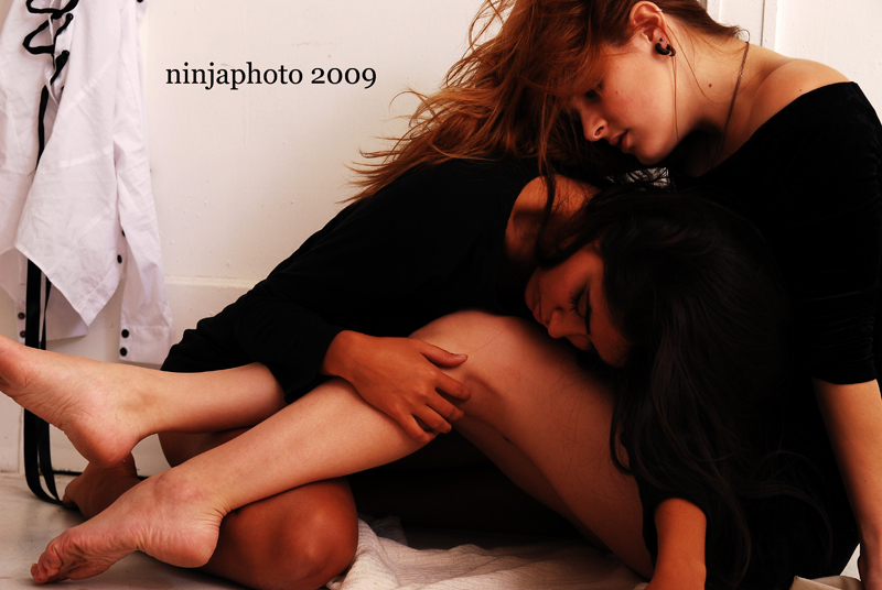 Male and Female model photo shoot of ninjaphoto nudes, w o l f p u p and BCNix in PDX
