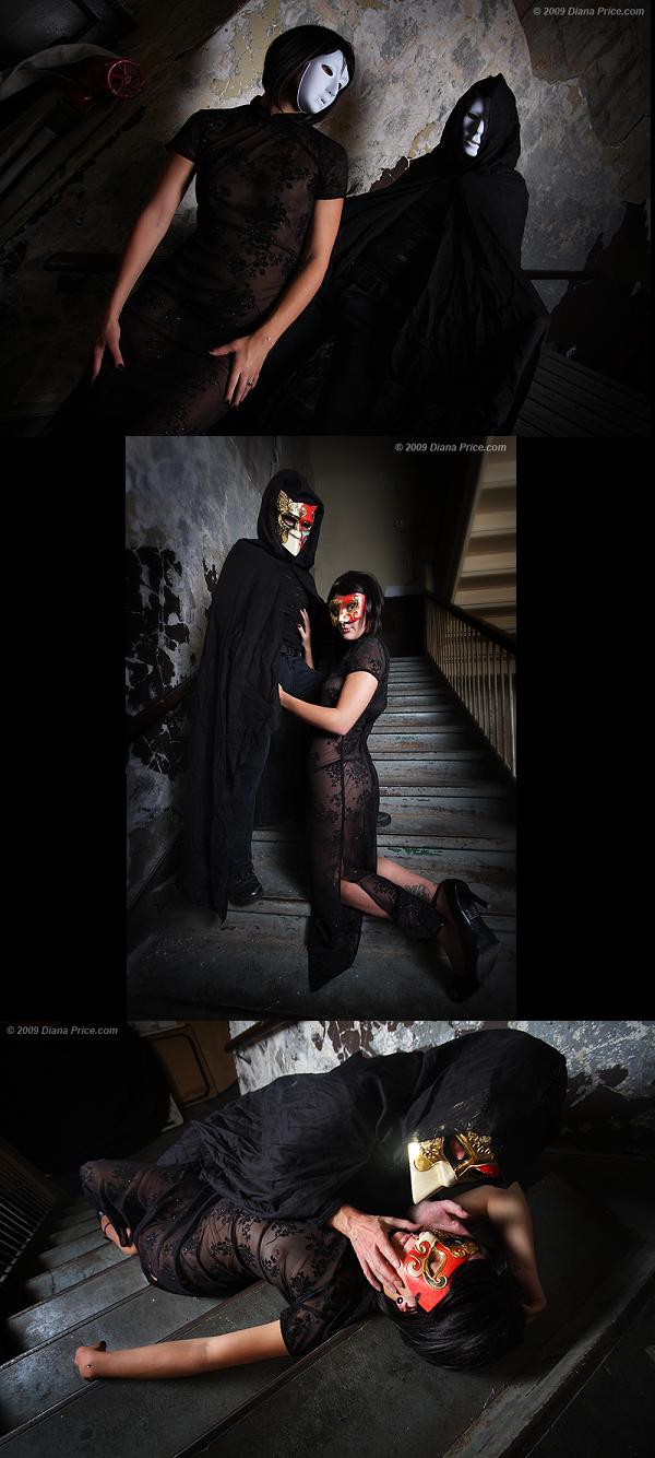Male and Female model photo shoot of Lic and Illustrious Rogue by Diana Price Photography in Leland Hotel (Detroit)