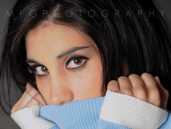 Female model photo shoot of Jessica Aya by MFG Photography, makeup by naomi Herron