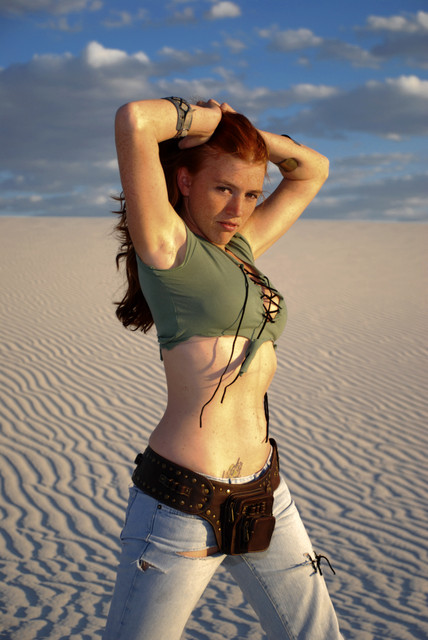 Female model photo shoot of Karen Alene in White Sands