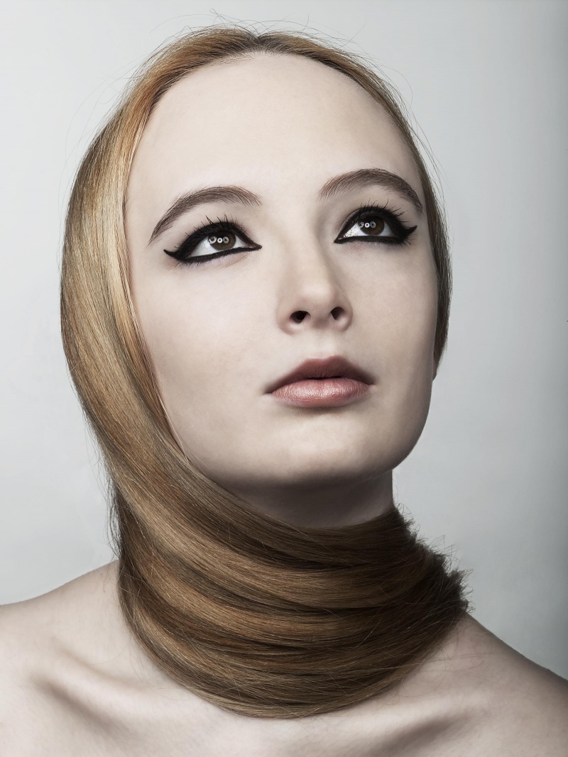 Female model photo shoot of Freya Twigvald by Alex Minkin, makeup by LizW_Makeup
