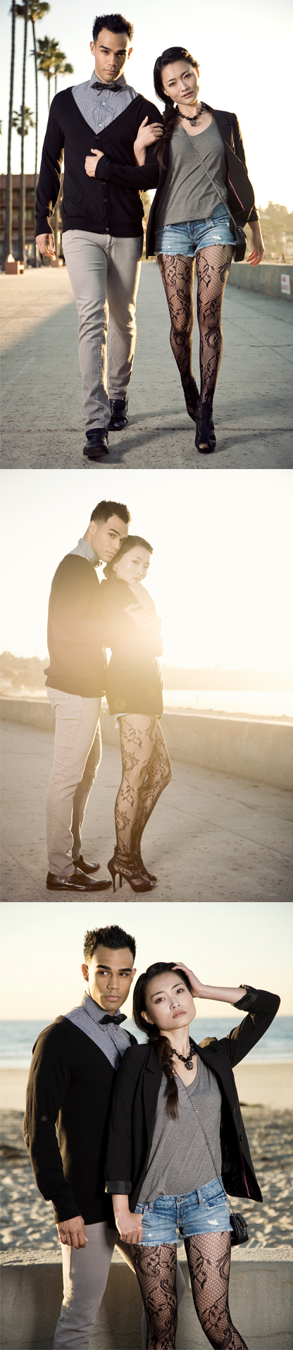 Male and Female model photo shoot of somnang, Robby zumaya and Yuki Matsumura in la jolla, ca, hair styled by Gwendolyn Sneed, wardrobe styled by Chesley Carele Stylist, makeup by KC Witkamp