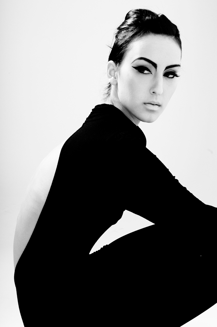Female model photo shoot of Makeup by Mieko, Kayla_ and Emergency Gorgonzola