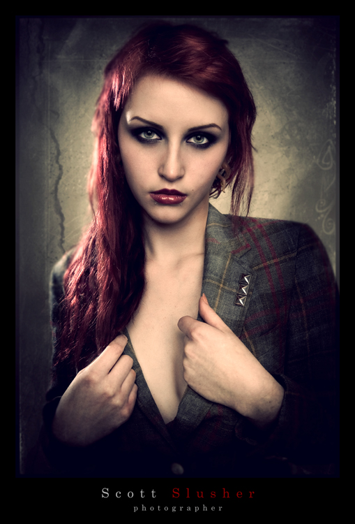 Female model photo shoot of Jesse Danger by Scott Slusher