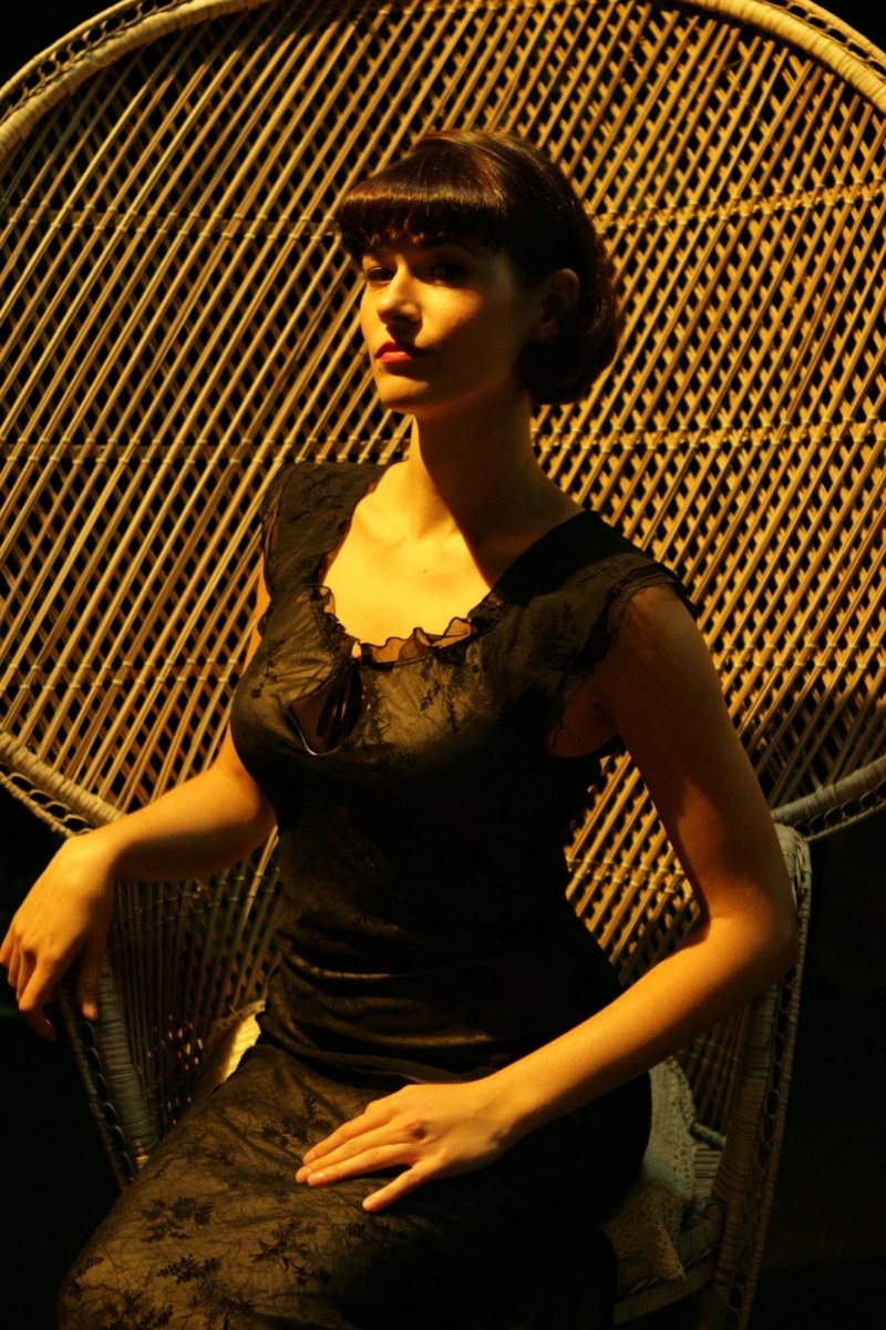 Female model photo shoot of Christa S by Jonathan Abenhaim in Players' Theater, Montreal